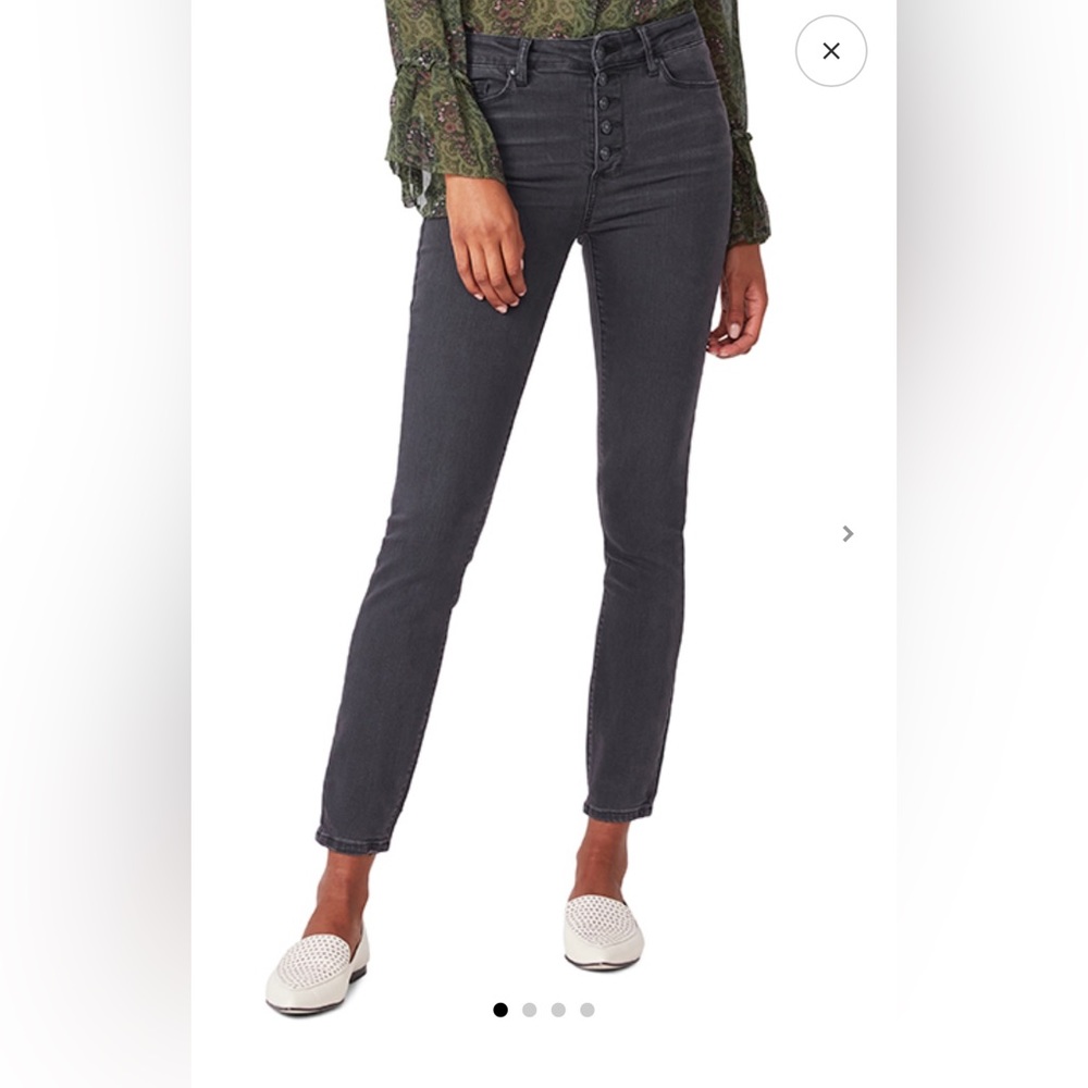PAIGE Hoxton Exposed Buttonfly Ankle in Evening Willow Size 30